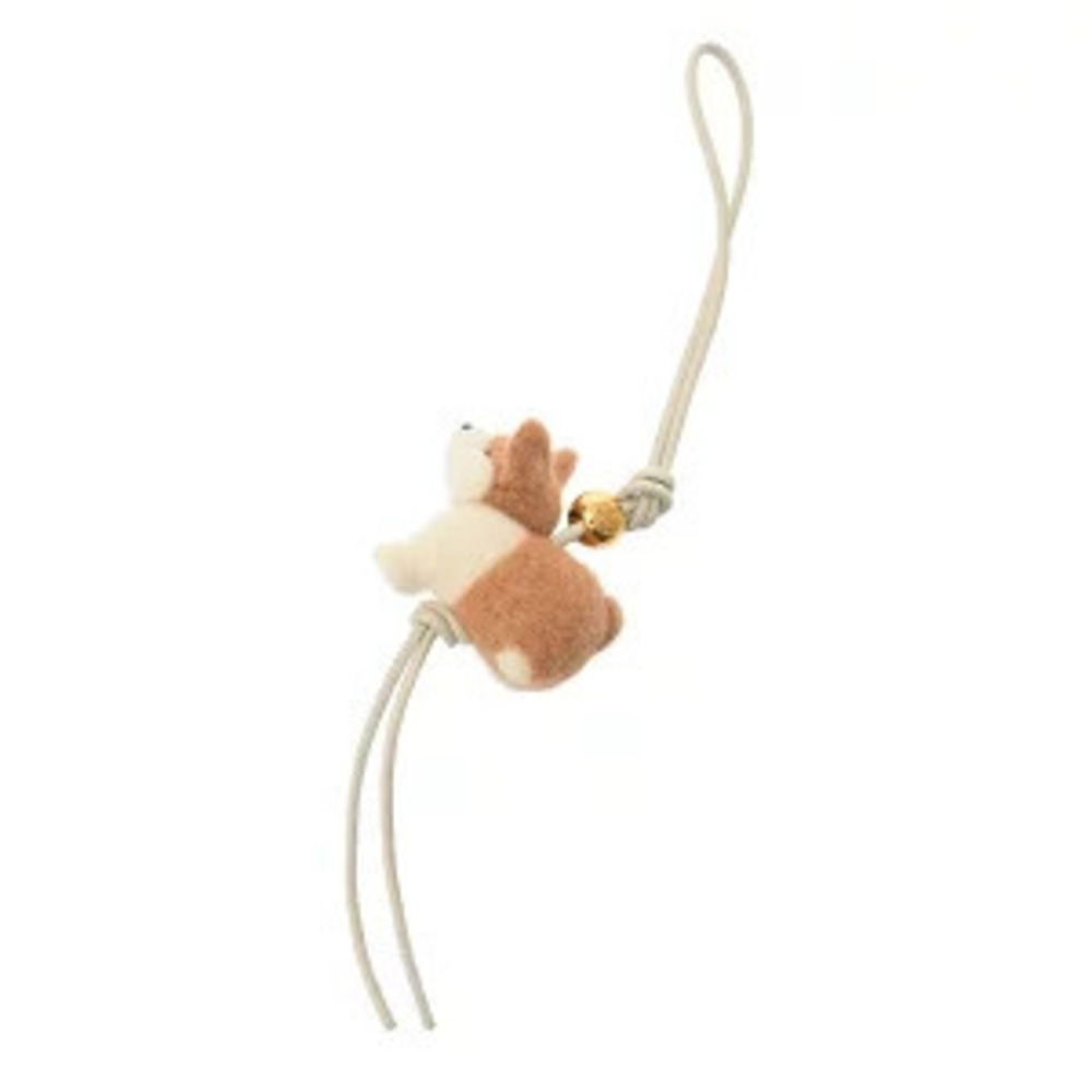 Loewe Corgi Charm Soft White Orange Felt Calfskin Bag